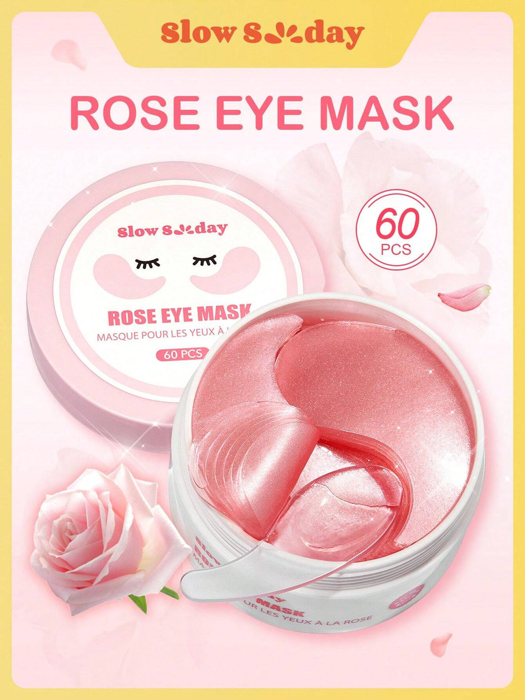 SlowSunday Rose Eye Mask | Luxurious Rose Scented Sleep Mask