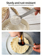 Metal Measuring Spoon Set for Baking and Cooking UK