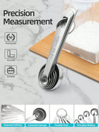 Teaspoon Tablespoon Metal Measuring Scoop Set