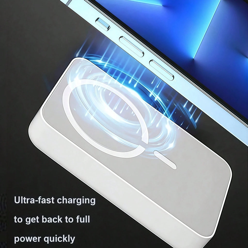 5000mAh Magnetic Wireless Power Bank | 15W Fast Charger for iPhone & Android