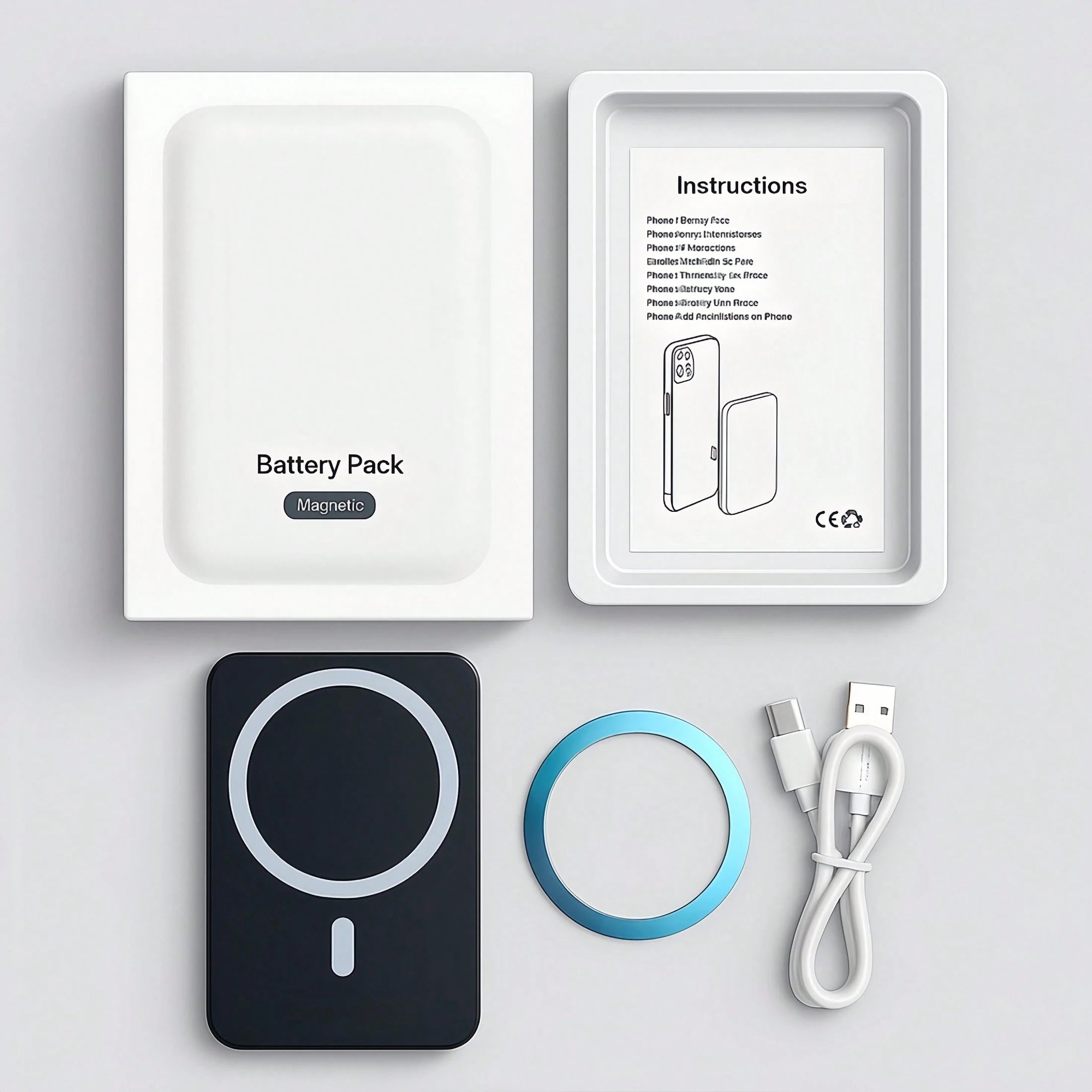 5000mAh Magnetic Wireless Power Bank | 15W Fast Charger for iPhone & Android