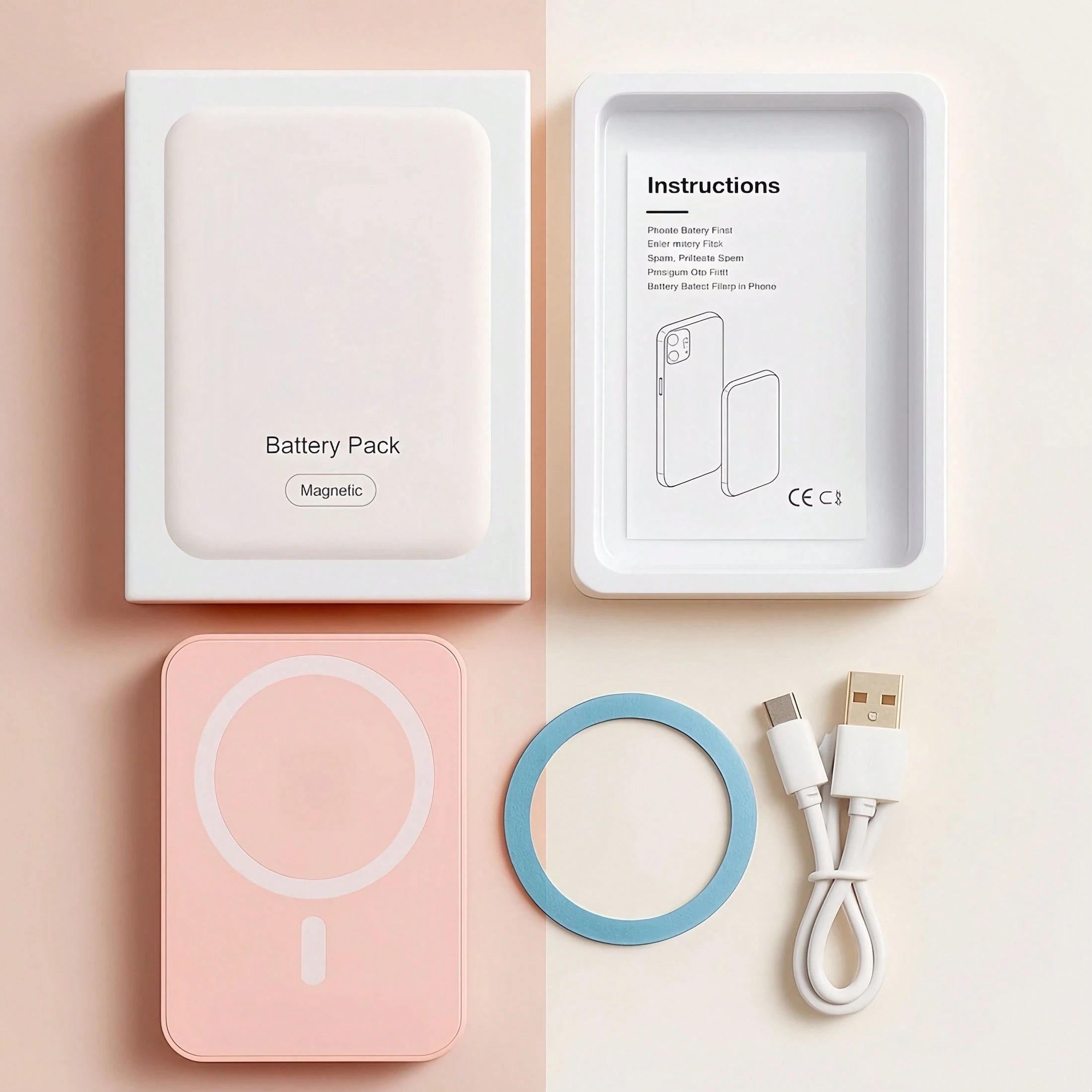 5000mAh Magnetic Wireless Power Bank | 15W Fast Charger for iPhone & Android