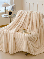 Thick & Warm Ultra-Soft Striped Throw Blanket – Cozy All-Season Blanket for Couch, Bed & Home Decor