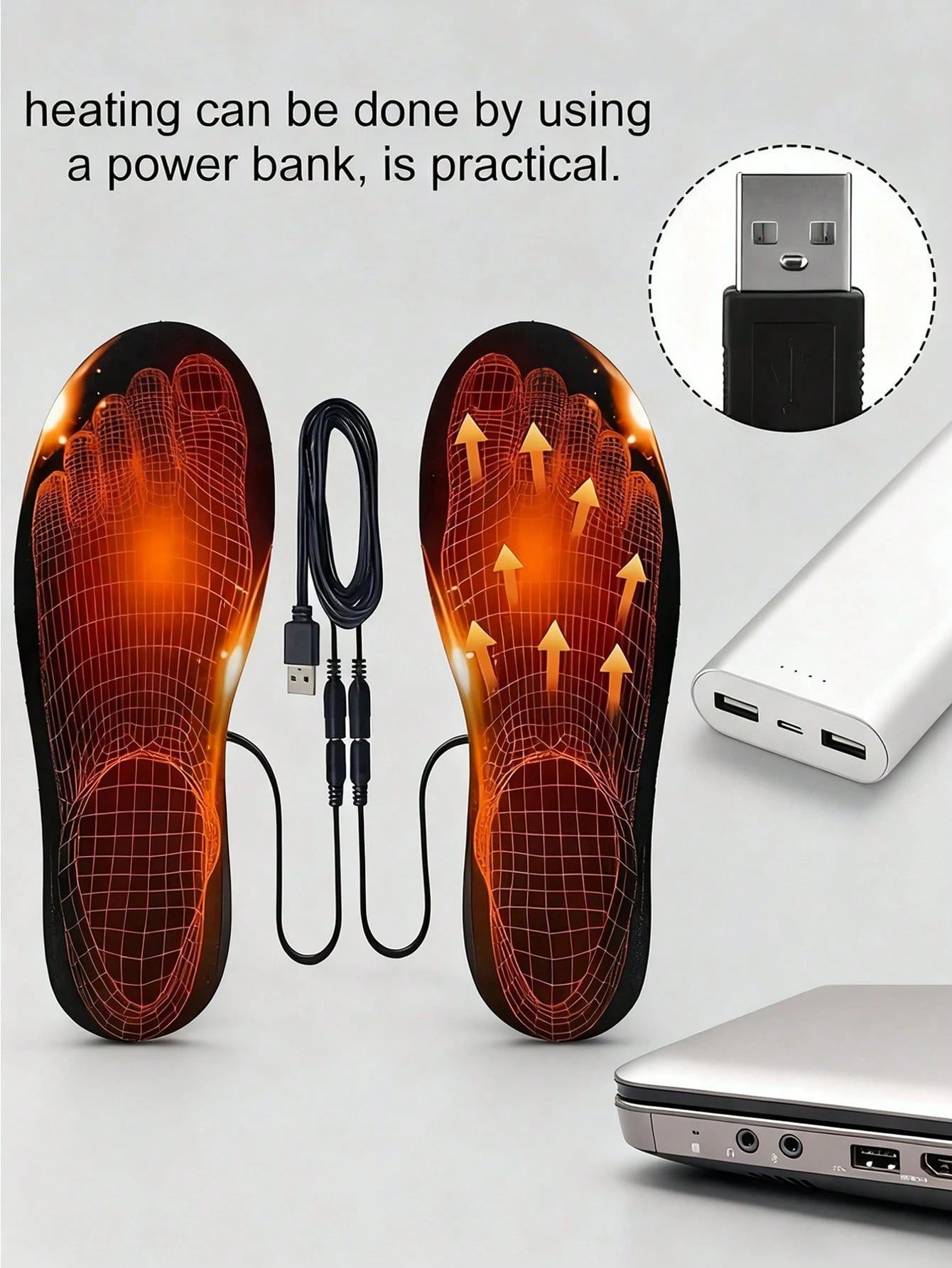 USB Electric Heated Insoles UK – Warm Velvet Foot Warmers for Winter Comfort