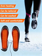 USB Electric Heated Insoles UK – Warm Velvet Foot Warmers for Winter Comfort