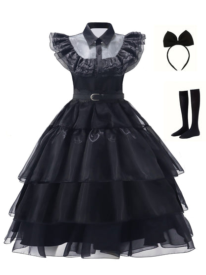 Women’s Birthday Party Long Dress – Halloween Cosplay Costume Ball Gown, Elegant Party Maxi Dress for Events & Celebrations