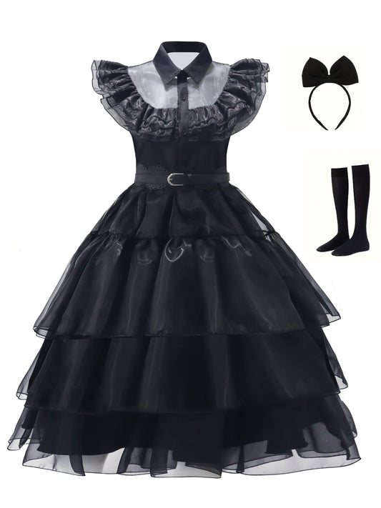 Women’s Birthday Party Long Dress – Halloween Cosplay Costume Ball Gown, Elegant Party Maxi Dress for Events & Celebrations