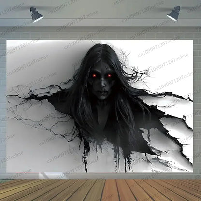 Halloween Zombie Horror Tapestry – 3D Printed Wall Backdrop | Haunted House Party & Home Decoration