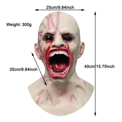 Zombie Mask – Scary Realistic Face Mask | Creepy Halloween Costume Prop for Adults, Cosplay & Horror Parties