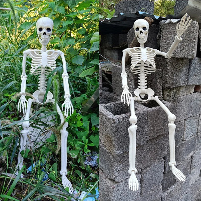 Halloween Skeleton Decoration – Humanoid Skeleton Prop | Haunted House, Home, Balcony & Party DIY Supplies