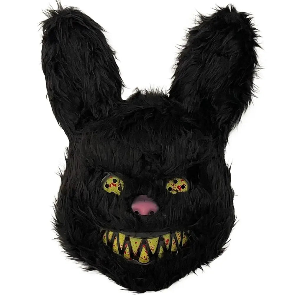 Scary Halloween Mask – Bloody Bunny & Bear Plush Headgear | Ghost Festival Creepy Costume Mask for Women