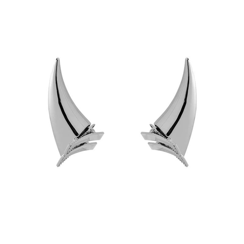 Punk Demon Horn Metal Headband – Lucifer Anime Hairpins for Men & Women
