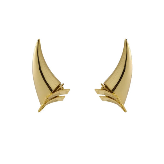 Punk Demon Horn Metal Headband – Lucifer Anime Hairpins for Men & Women