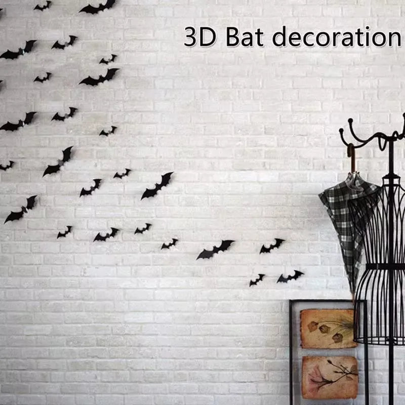 Halloween 3D Black Bat Wall Stickers