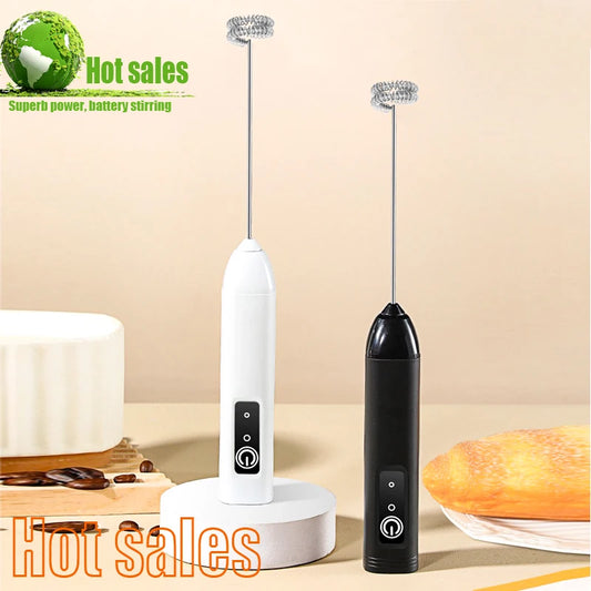 Electric Milk Frother Handheld Egg Beater