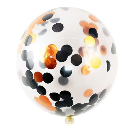 30pcs Black & Orange Halloween Balloons – Pumpkin Ghost Party Decor