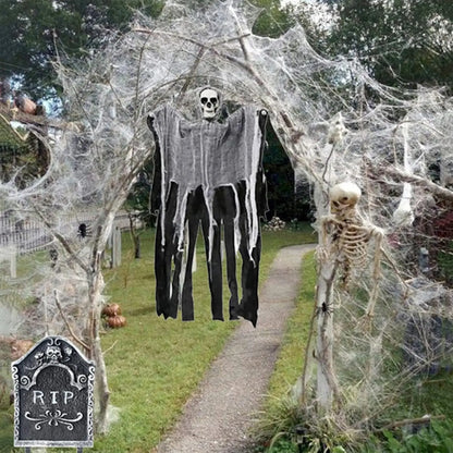 200 Sqft Spider Webs Halloween Decorations with Fake Spiders – Super Stretch Cobwebs for Indoor & Outdoor Party