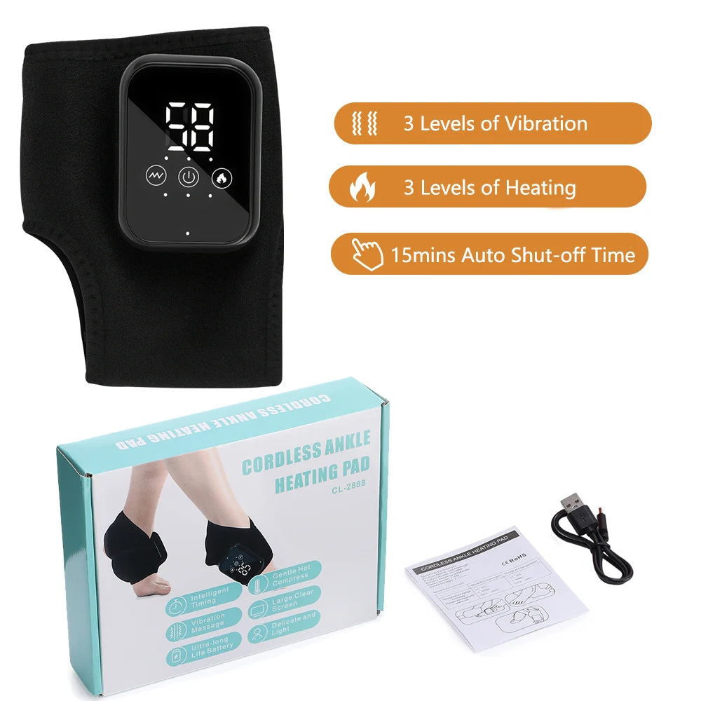 Electric Heat And Vibration Ankle Massager