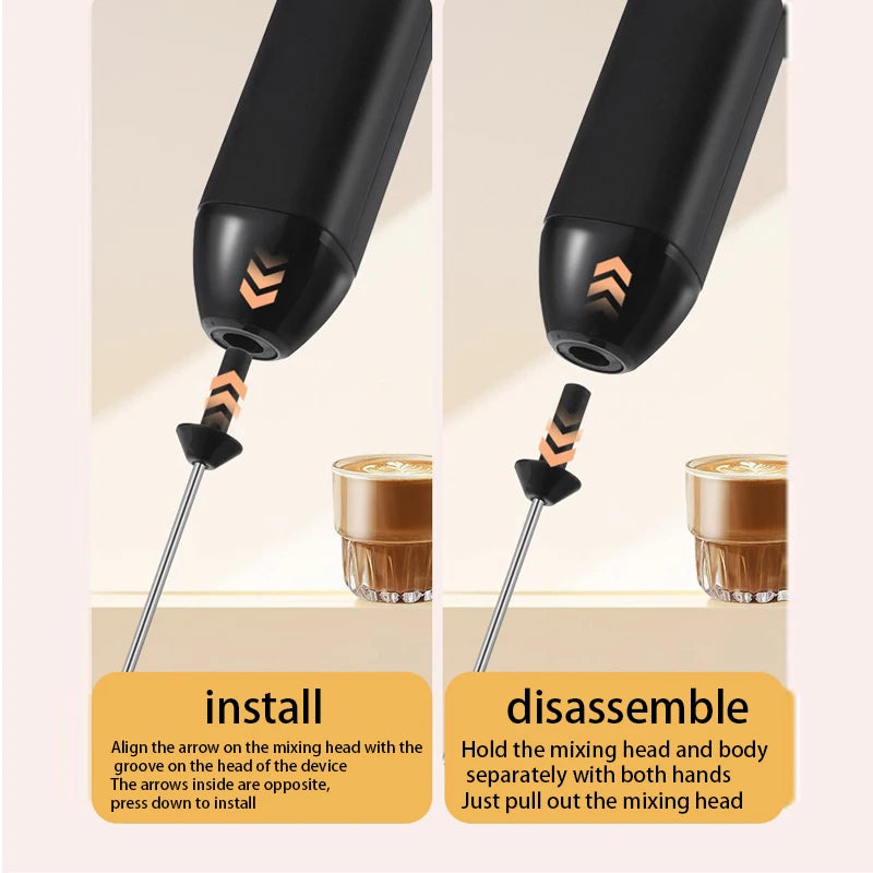 Electric Milk Frother Handheld Egg Beater