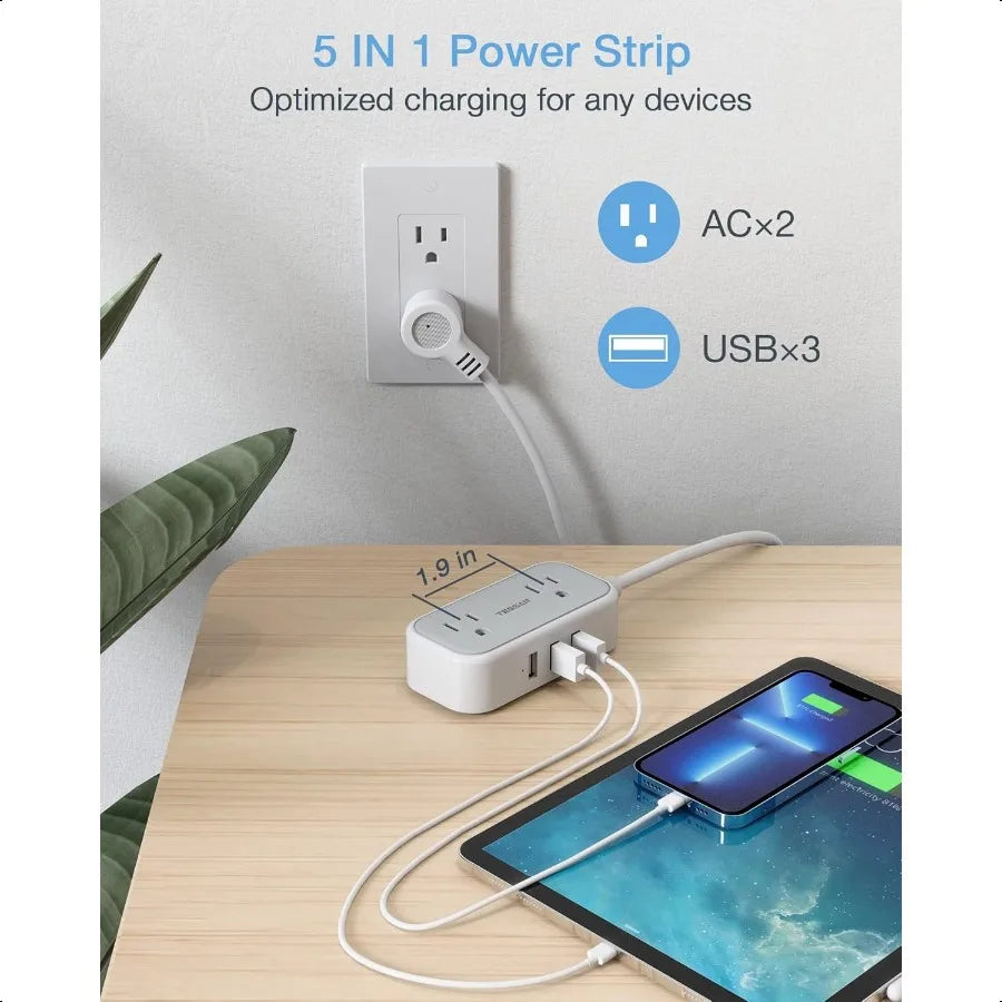 Small Power Strip Extension Cord