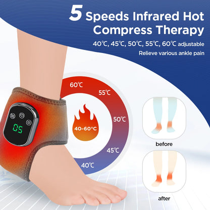 Electric Heat And Vibration Ankle Massager