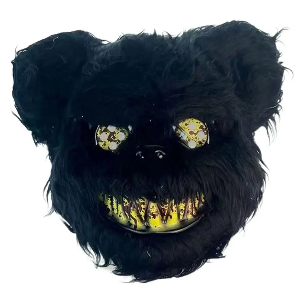 Scary Halloween Mask – Bloody Bunny & Bear Plush Headgear | Ghost Festival Creepy Costume Mask for Women
