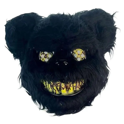Scary Halloween Mask – Bloody Bunny & Bear Plush Headgear | Ghost Festival Creepy Costume Mask for Women