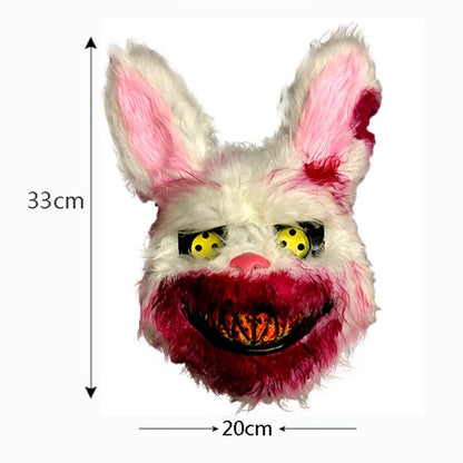 Halloween Cosplay Face Mask – Scary Bear & Rabbit Cartoon Head Cover | Fancy Party, Carnival, Masquerade Costume Prop