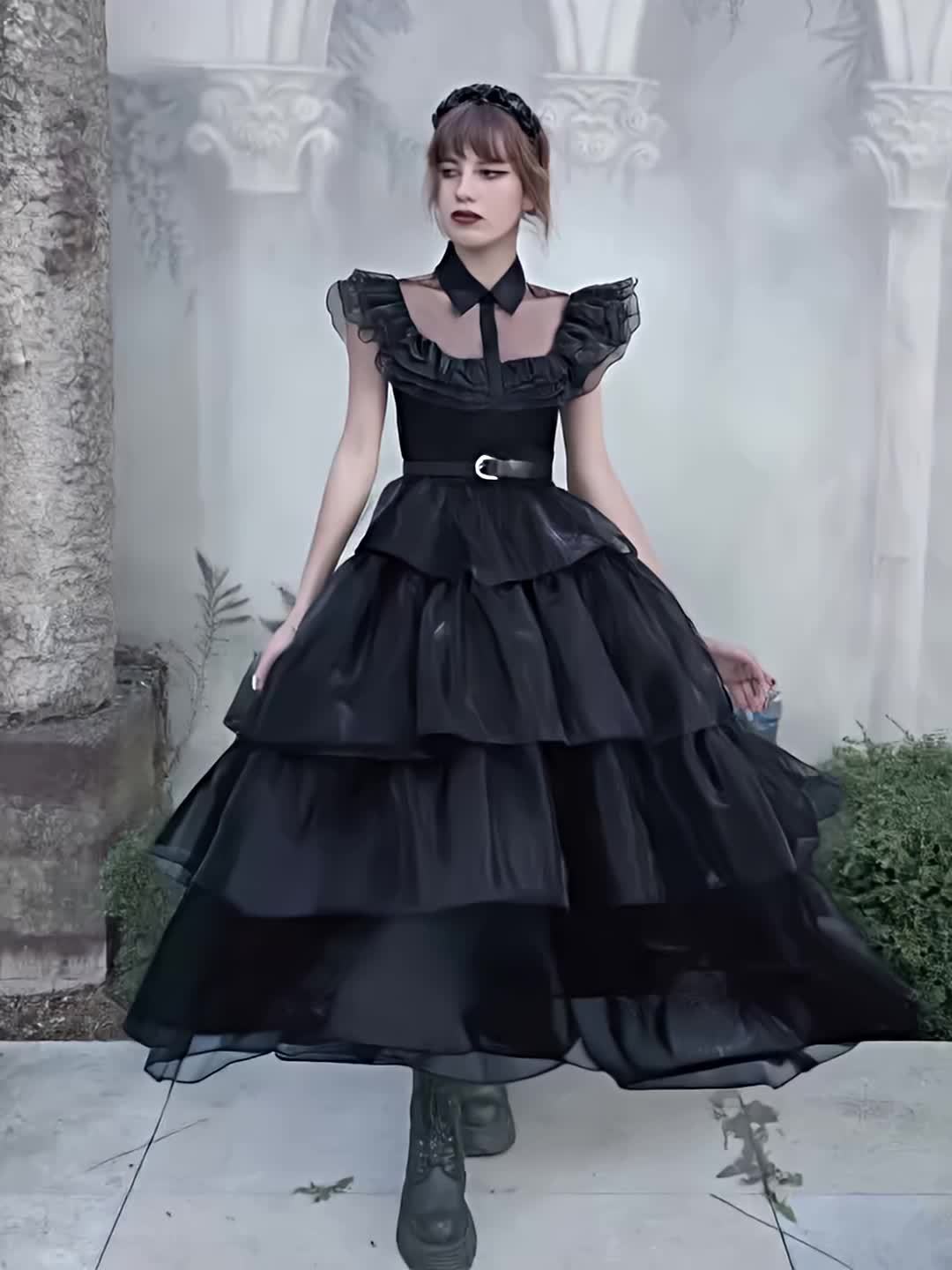 Women’s Birthday Party Long Dress – Halloween Cosplay Costume Ball Gown, Elegant Party Maxi Dress for Events & Celebrations