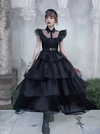 Women’s Birthday Party Long Dress – Halloween Cosplay Costume Ball Gown, Elegant Party Maxi Dress for Events & Celebrations
